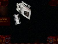 Shuttle with crew inside and pod.